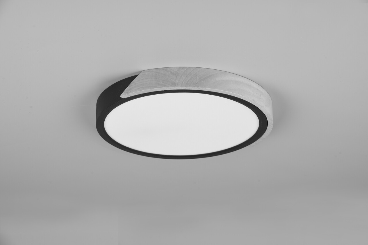 Plafoniera Jano, RL, 31.5x3.5 cm, 20W, 1x SMD, plastic, negru mat/natur - imagine 6